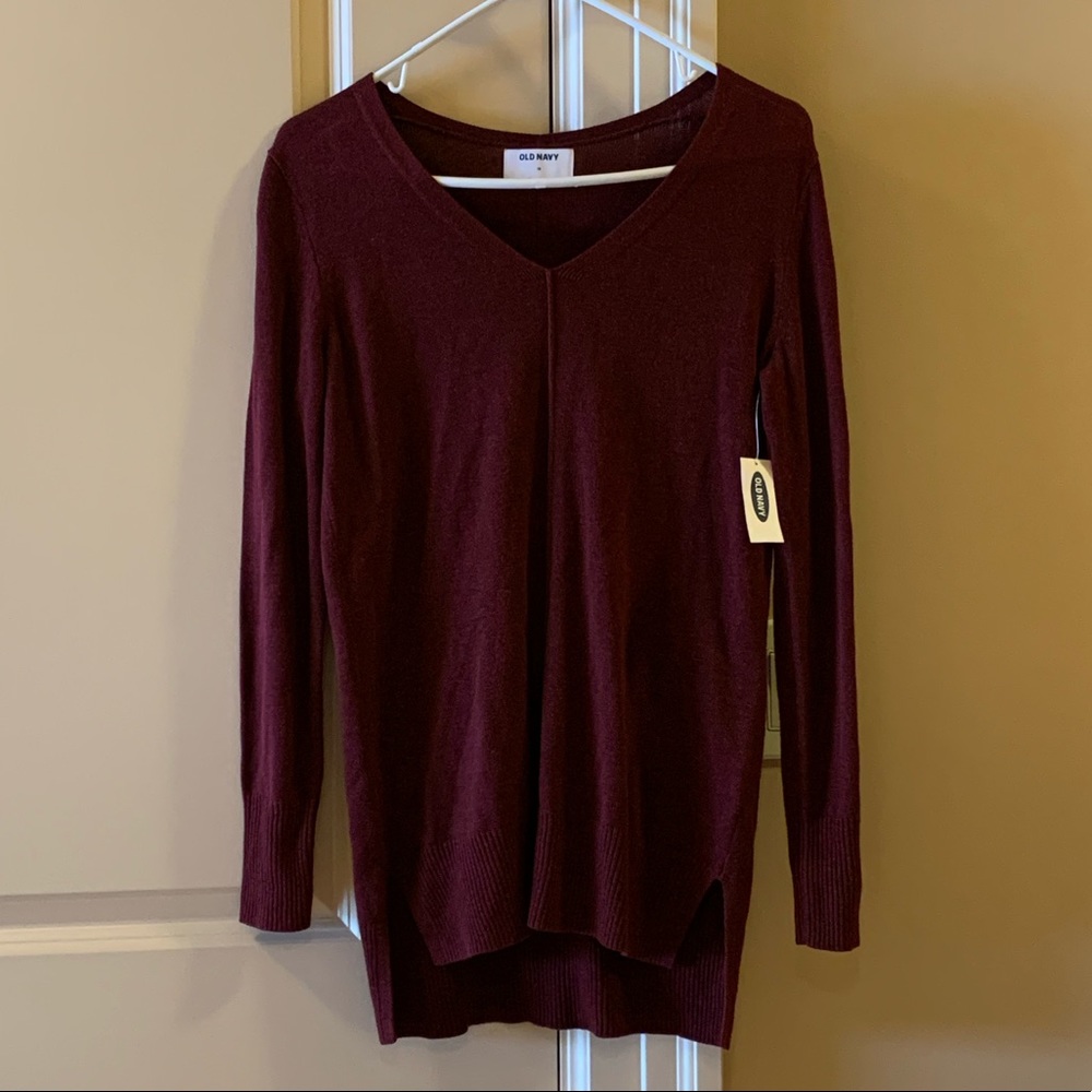 Old Navy Burgundy V Neck Sweater